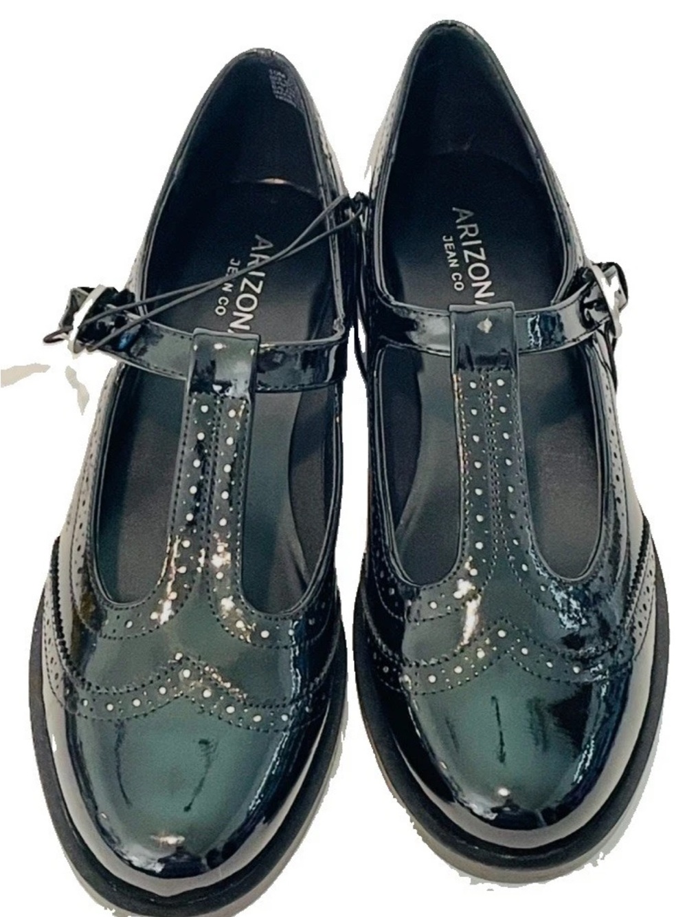 New! Mary Jane Shoes Shiny Black Patent T-Strap Shoes Women’s sz 10